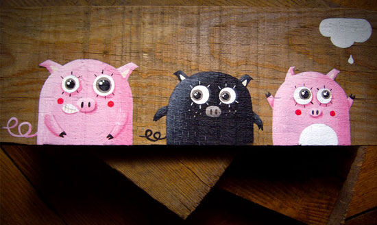 illustration cochons